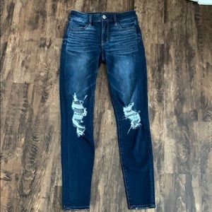 american eagle ripped skinny jeans